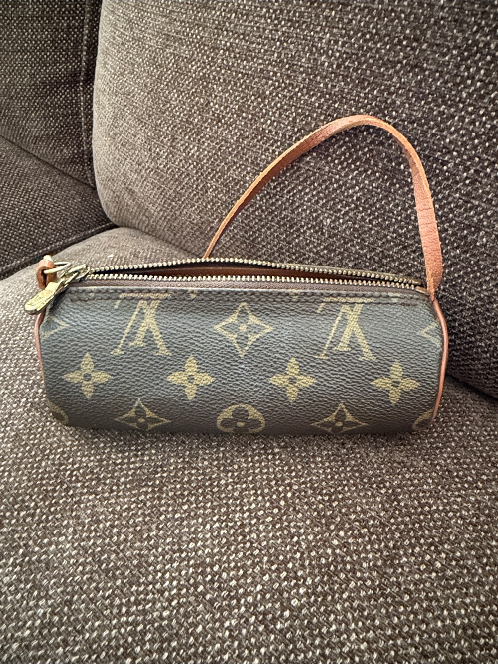 Louis Vuitton Monogram Canvas Cosmetic Pouch in Brown and Gold